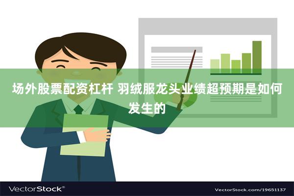 场外股票配资杠杆 羽绒服龙头业绩超预期是如何发生的