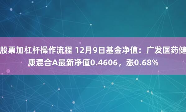 股票加杠杆操作流程 12月9日基金净值：广发医药健康混合A最新净值0.4606，涨0.68%