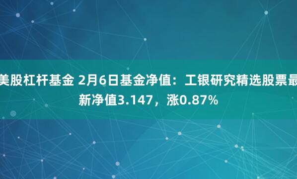 美股杠杆基金 2月6日基金净值：工银研究精选股票最新净值3.147，涨0.87%