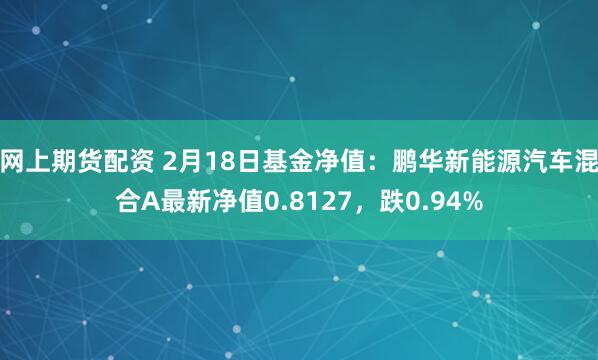 网上期货配资 2月18日基金净值：鹏华新能源汽车混合A最新净值0.8127，跌0.94%